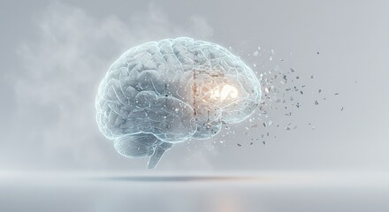 Brain Destruction Anatomical Illustration