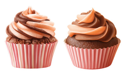 Chocolate and vanilla cupcakes for dessert delights