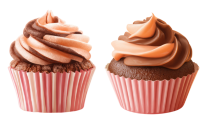 Chocolate and vanilla cupcakes for dessert delights