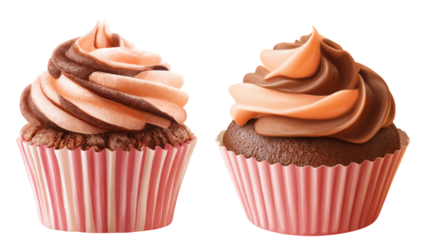 Chocolate and vanilla cupcakes for dessert delights