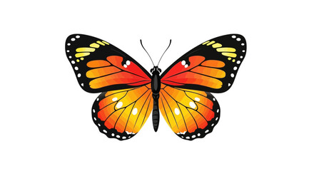 Obraz premium Striking monarch butterfly vector design with vibrant orange and yellow wings