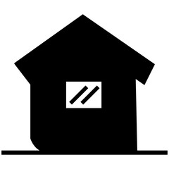 home icon on black background