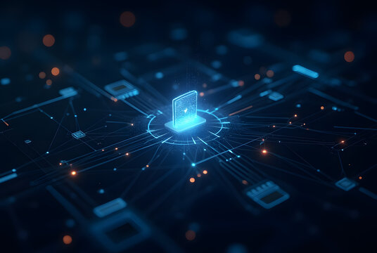 blue circuit board background