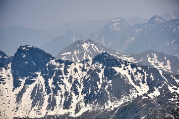 Landscape of moutains in the alps