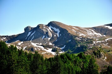 Landscape of moutains in the alps