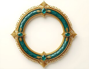 golden necklace isolated on white