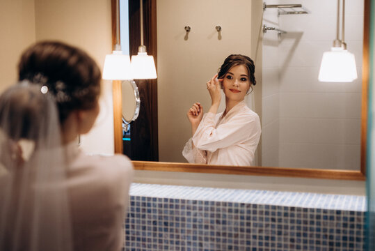 bride in a white dress at the training camp