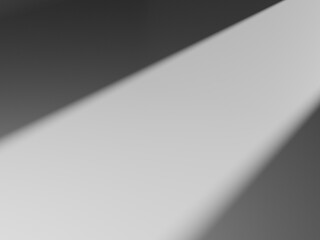 Abstract empty white and gray gradient soft light background of studio room for art work design. studio lighting background  . 3D render