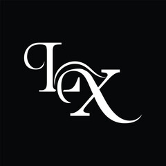 Initial letter LX logo design