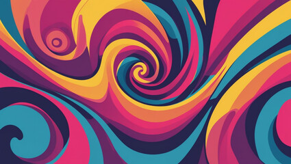 Vibrant Abstract Fluid Swirls Pattern