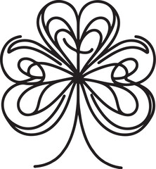 leaf clover line art