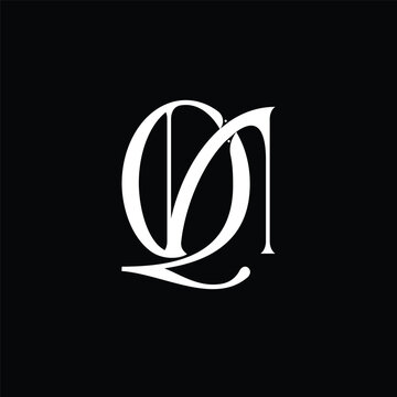 Initial letter QN logo design