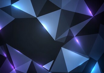 Obraz premium Illuminated multifaceted polygons with a modern feel for contemporary designs