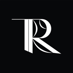 Initial letter TR logo design