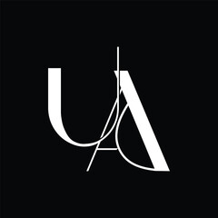 Initial letter UA logo design