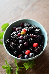 fresh berries in a bowl