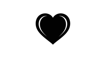 Heart Shape Silhouette Icon: Love, Romance, and Emotional Symbol