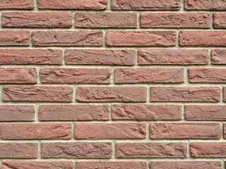 Modern facade with textured brick slips. Clean finish, clear lines. Copyspace