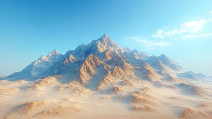 mountains in the snow