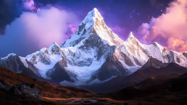 Fantasy mountain range