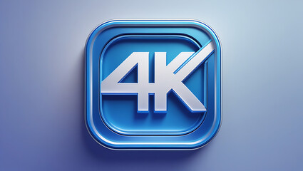 Obraz premium number one on blue 4k icon, 8k image