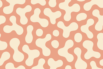 Soft organic blob seamless retro pattern