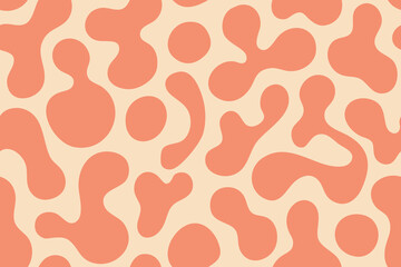 Retro blob abstract seamless organic pattern