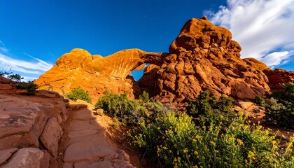 Obraz premium Desert archway, vibrant colors