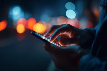 Using a gadget in the dark, digital lifestyle