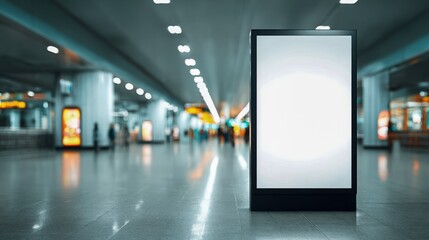 Blank Advertisement Billboard Mockup in a Public Space for Marketing and Promotional Purposes