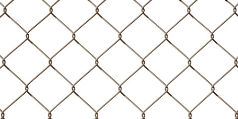 Fototapeta premium Close-up of chain link fence texture, ideal for security, industrial design, and background elements