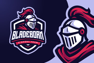 Knights Warrior Gaming Logo Template for E-sports Team or Game Tournament © Akito Studio