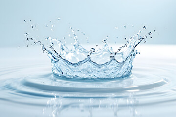 Water Crown Explosion Purity Refreshment Clarity Drink Concept Image