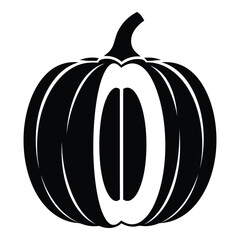 Vector art of single pumpkin isolated on white background