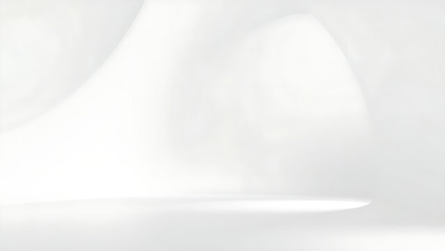 Ultra HD white abstract geometrical surface with concave design and futuristic gradient lighting.