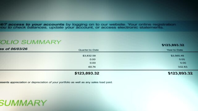 Generic Retirement IRA Contributions Portfolio Paperwork - Ominous - Middle Sized Amount