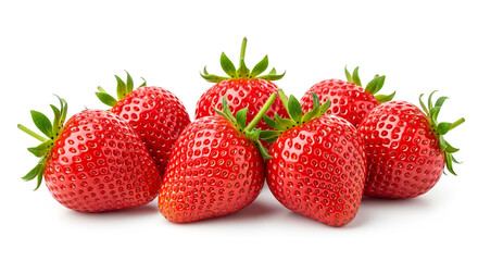 Fresh strawberries isolated on white background perfect for healthy eating and summer fruit concepts image