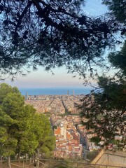 Scenic View of Barcelona City and the Mediterranean Coast