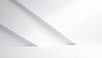 Modern white architectural interior with light and shadow