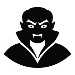 Vector art of scary vampire isolated on white background