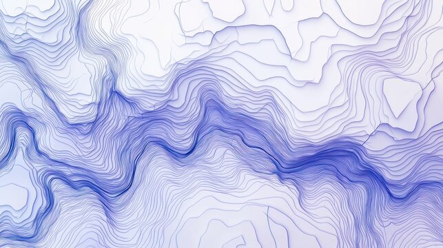 Abstract topographic map, stylized lines, white background, possible use for environmental backdrop