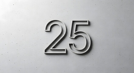 minimalist number 25 design 