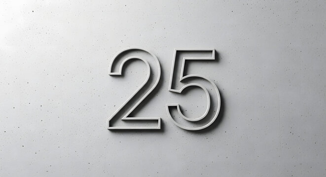 Fototapeta minimalist number 25 design 
