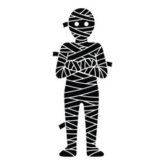 Vector art of mummy icon isolated on white background