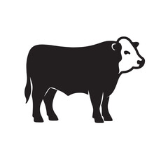 Angus cattle silhouette vector illustration