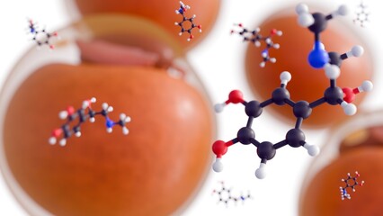 A 3d rendering of adrenaline molecules, also known as epinephrine, play a crucial role in regulating how your body uses and stores energy with fat cells. © Love Employee