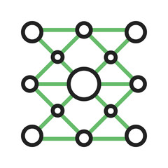 Neural Network icon vector image. Suitable for mobile apps, web apps and print media.