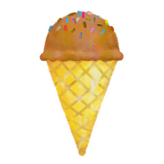 アイスクリーム　手描き　おしゃれ