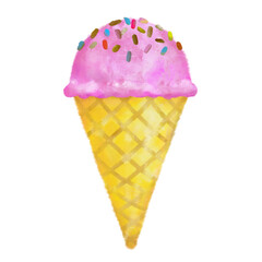 アイスクリーム　手描き　おしゃれ
