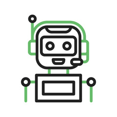 AI assistant icon vector image. Suitable for mobile apps, web apps and print media.